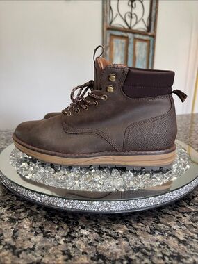 Goodfellow & Co Dark Brown Leather Lace-Up Work Boots